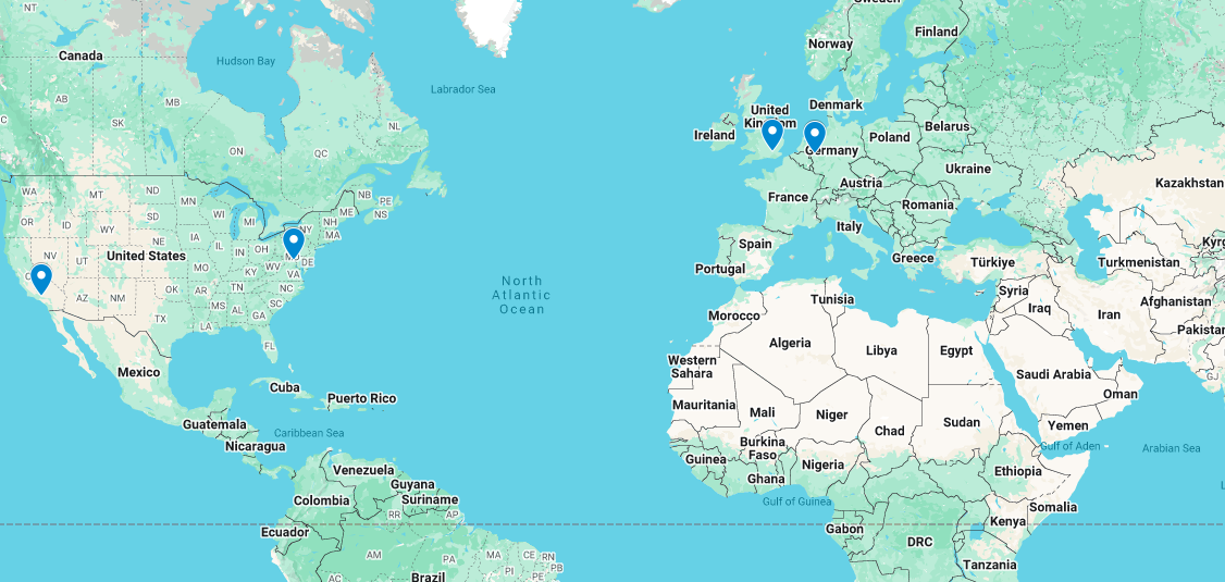 PTRDNS nameservers in Europe and the U.S.